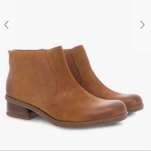 Dansko Tan Suede Waterproof Booties